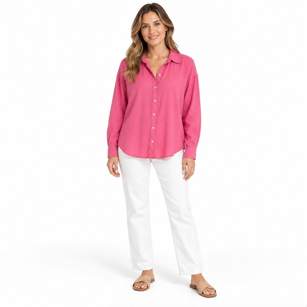 Velvet by Graham & Spencer Pink Button Down Long Sleeve Shirt XL